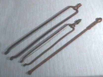 antique fireplace tongs