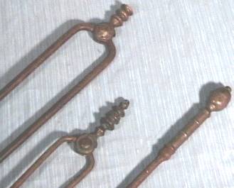 antique fireplace tongs