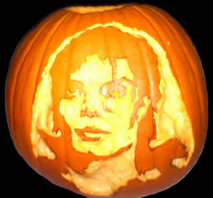 Michael Jackson pumpkin - unlit