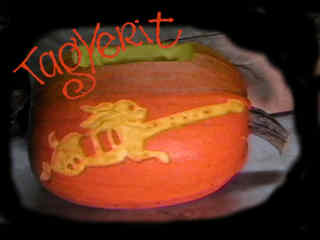 Pumpkin logo - Rabbit guitar